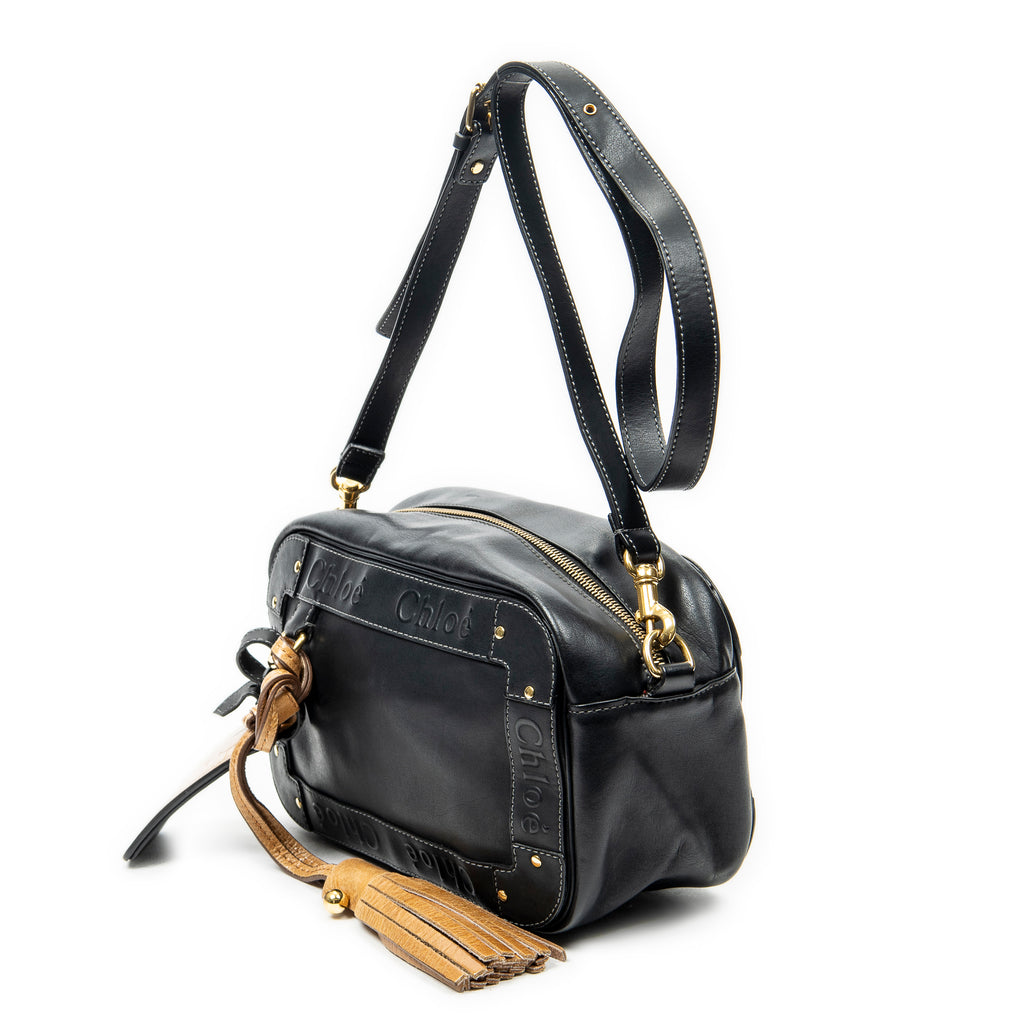 Shoulder Bag Eden Camera Crossbody Black Calfskin Leather