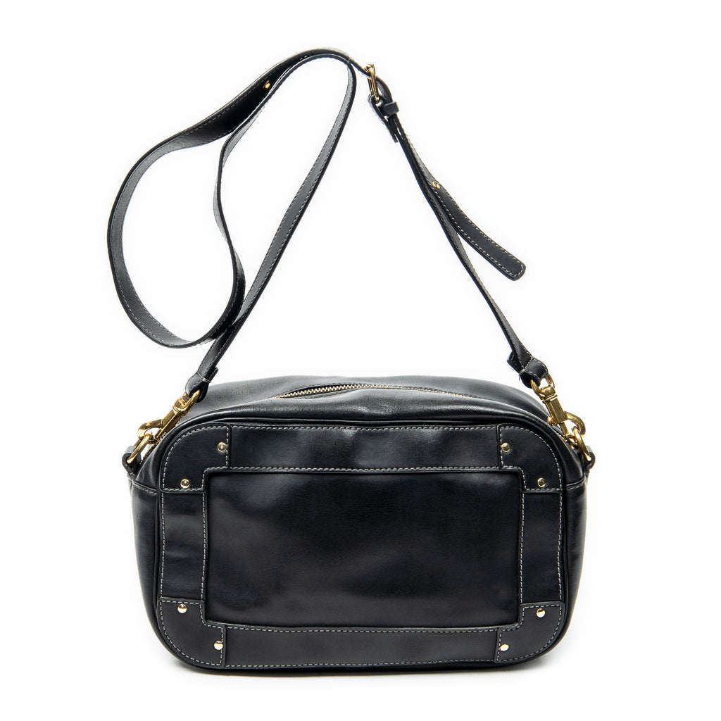 Shoulder Bag Eden Camera Crossbody Black Calfskin Leather