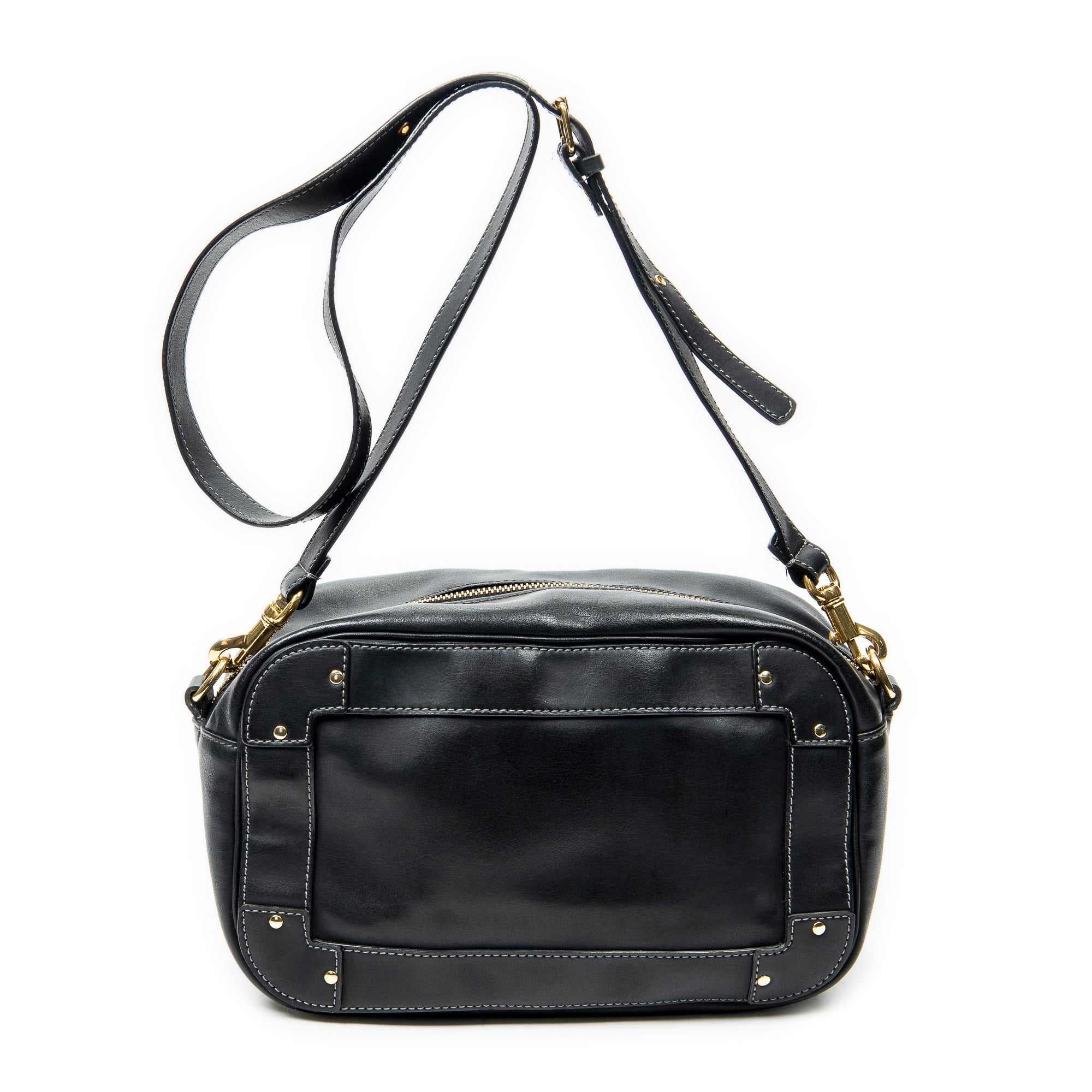 Shoulder Bag Eden Camera Crossbody Black Calfskin Leather
