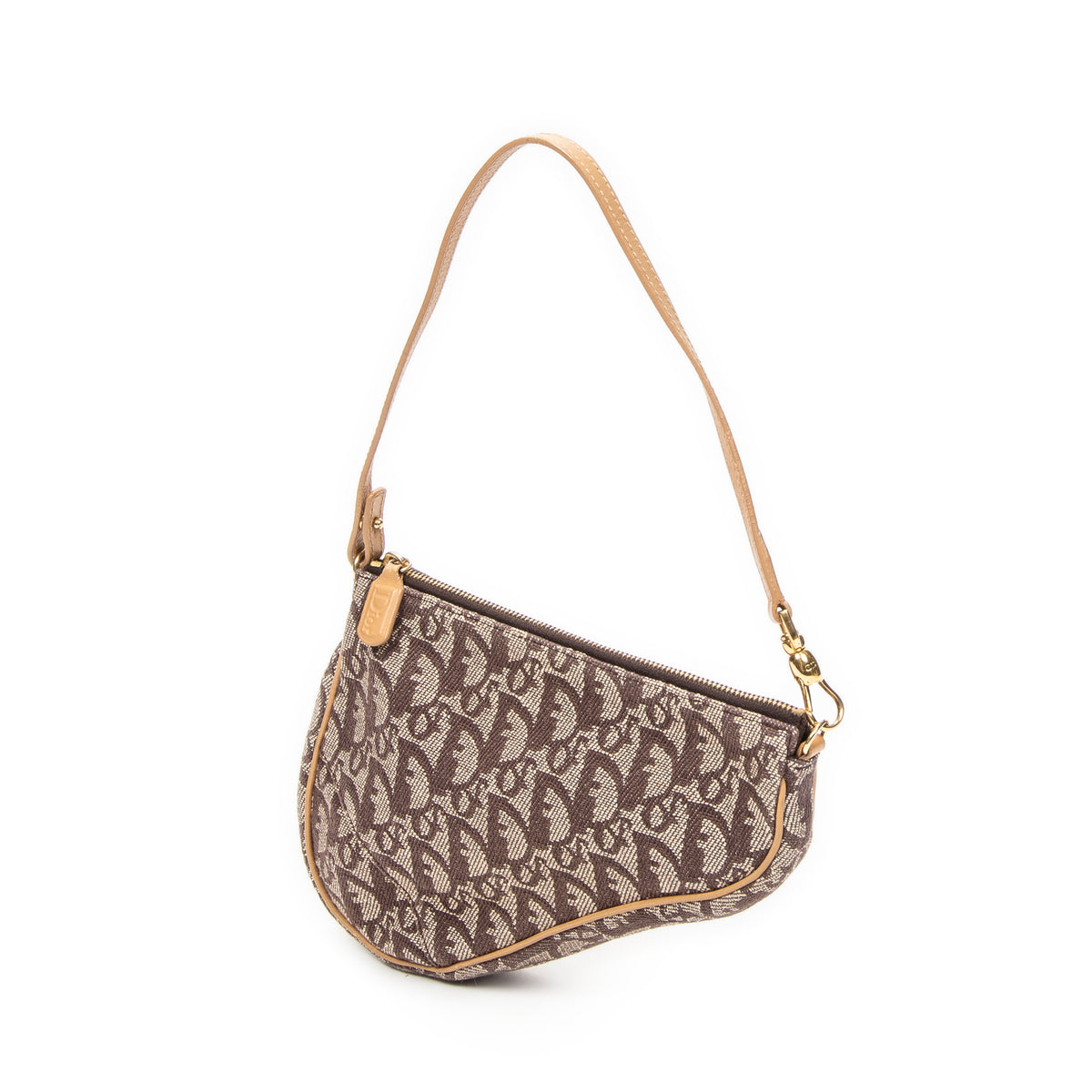 Shoulder Bag Mini Saddle Pochette Brown Diorissimo Canvas