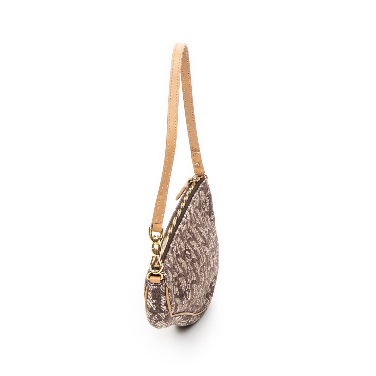 Shoulder Bag Mini Saddle Pochette Brown Diorissimo Canvas