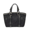 Handbag Vintage Embroidered Trotter Tote Black Embroidered Diorissimo Canvas