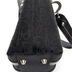 Handbag Vintage Embroidered Trotter Tote Black Embroidered Diorissimo Canvas