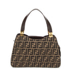 Handbag Vintage FF Zip Tote Tan Zucca Canvas