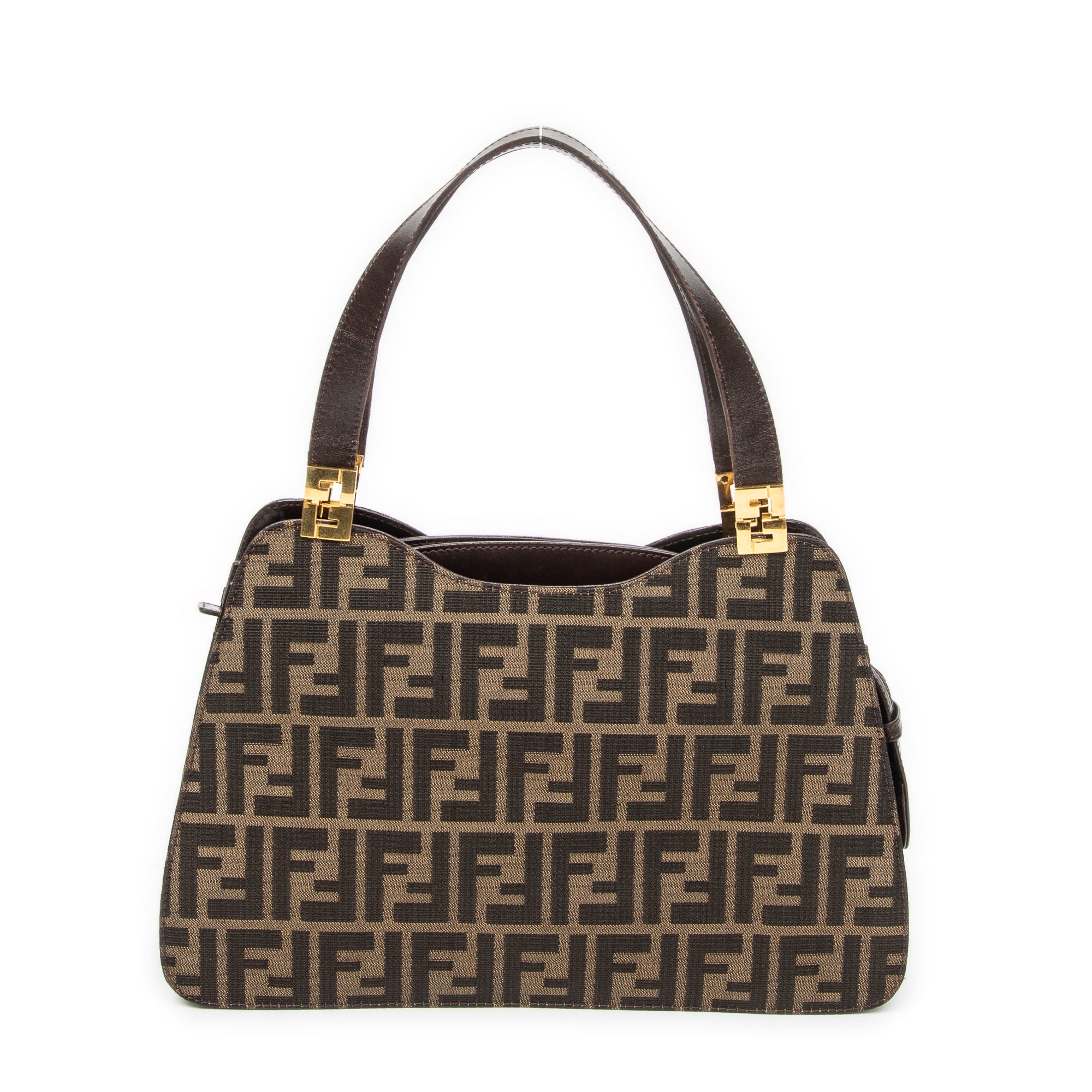 Handbag Vintage FF Zip Tote Tan Zucca Canvas