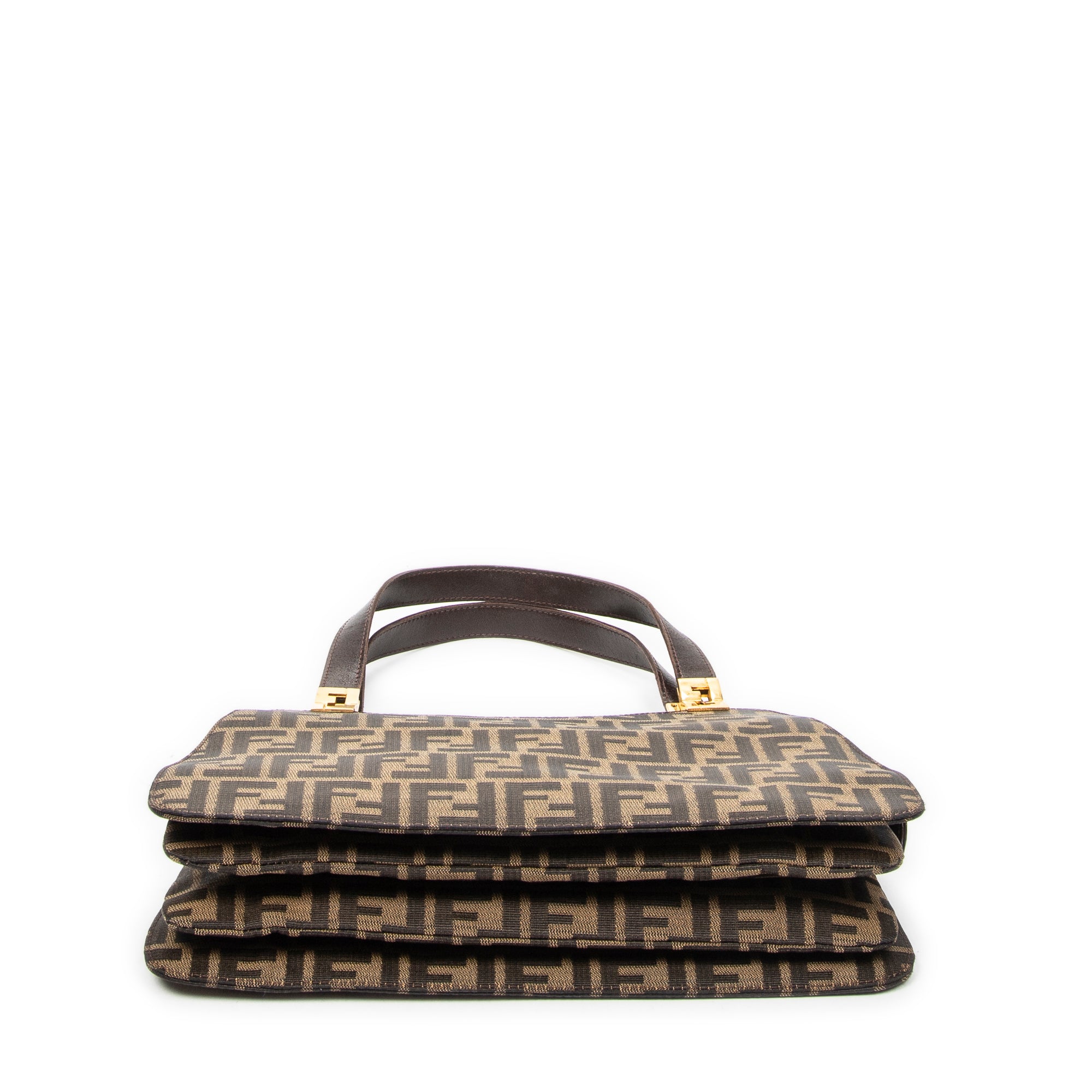 Handbag Vintage FF Zip Tote Tan Zucca Canvas