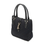 Handbag Small Jackie 1961 Tote Black Monogrammed Canvas
