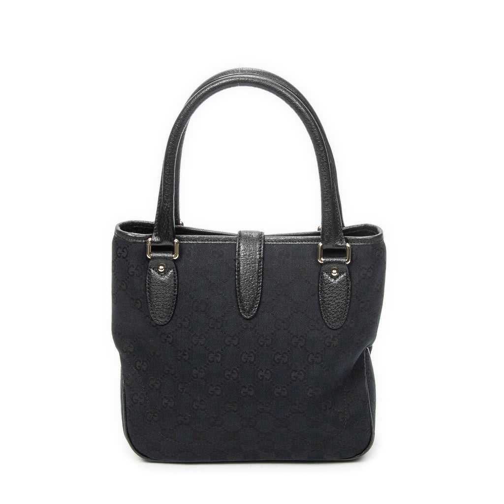 Handbag Small Jackie 1961 Tote Black Monogrammed Canvas