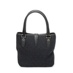 Handbag Small Jackie 1961 Tote Black Monogrammed Canvas