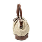 Shoulder Bag Sukey Top Handle Beige Monogrammed Canvas
