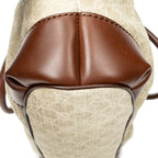 Sac porté épaule Sukey, anse supérieure, toile monogrammée beige