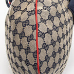 Shoulder Bag Small Positano Hobo Beige Monogrammed Canvas