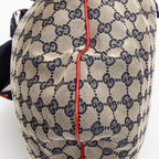 Shoulder Bag Small Positano Hobo Beige Monogrammed Canvas