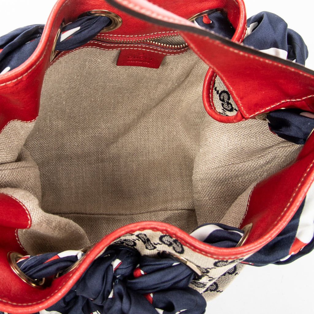 Shoulder Bag Small Positano Hobo Beige Monogrammed Canvas