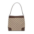 Shoulder Bag Shoulder Hobo Beige Monogrammed Canvas
