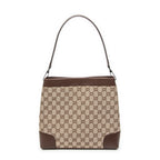 Shoulder Bag Shoulder Hobo Beige Monogrammed Canvas