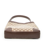Shoulder Bag Shoulder Hobo Beige Monogrammed Canvas