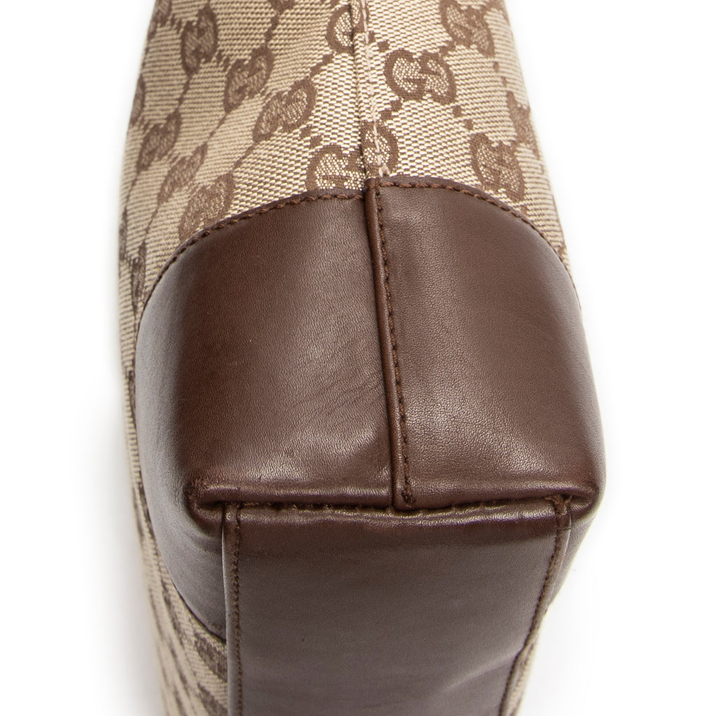 Shoulder Bag Shoulder Hobo Beige Monogrammed Canvas
