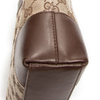 Shoulder Bag Shoulder Hobo Beige Monogrammed Canvas