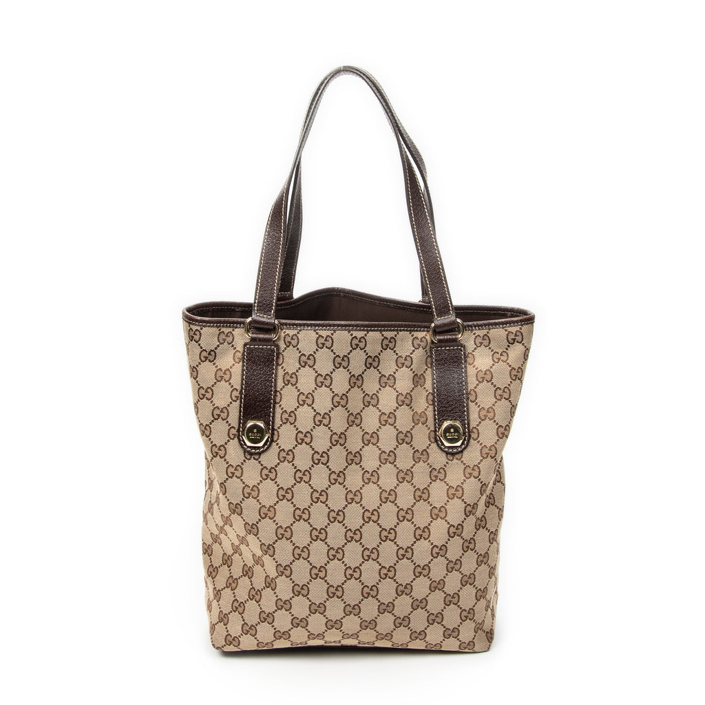 Shoulder Bag Charmy Tote Beige Monogrammed Canvas