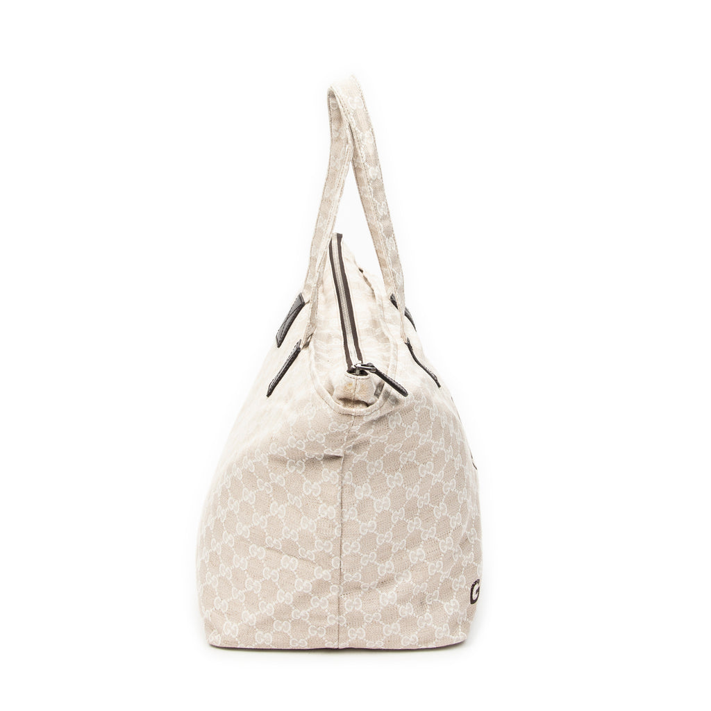 Shoulder Bag Museo Tote Beige Monogrammed Canvas