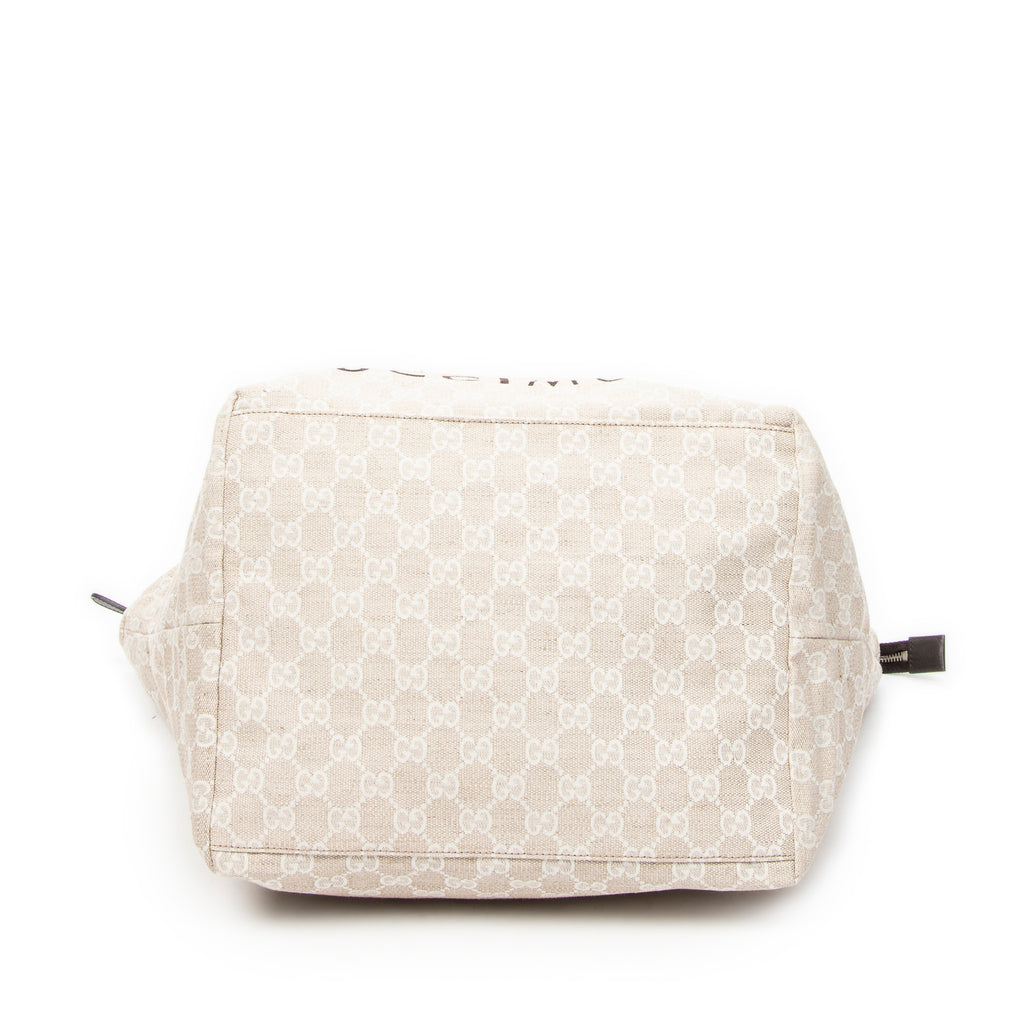 Shoulder Bag Museo Tote Beige Monogrammed Canvas