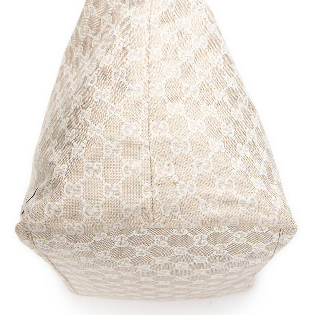 Shoulder Bag Museo Tote Beige Monogrammed Canvas