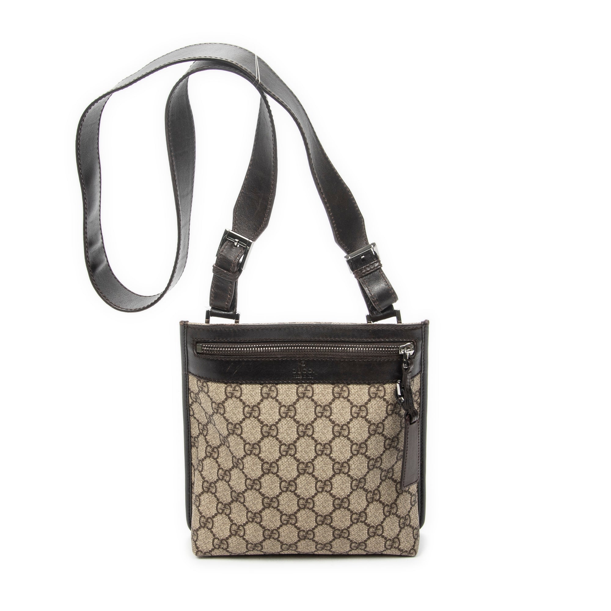 Shoulder Bag Small Crossbody Beige Supreme Coated Canvas