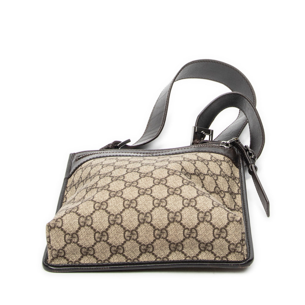 Shoulder Bag Small Crossbody Beige Supreme Coated Canvas