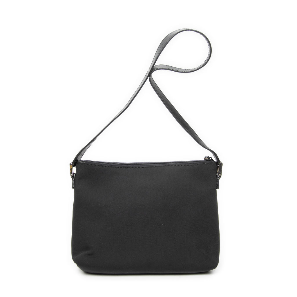 Shoulder Bag G Pushlock Shoulder Tote Black Nylon Canvas