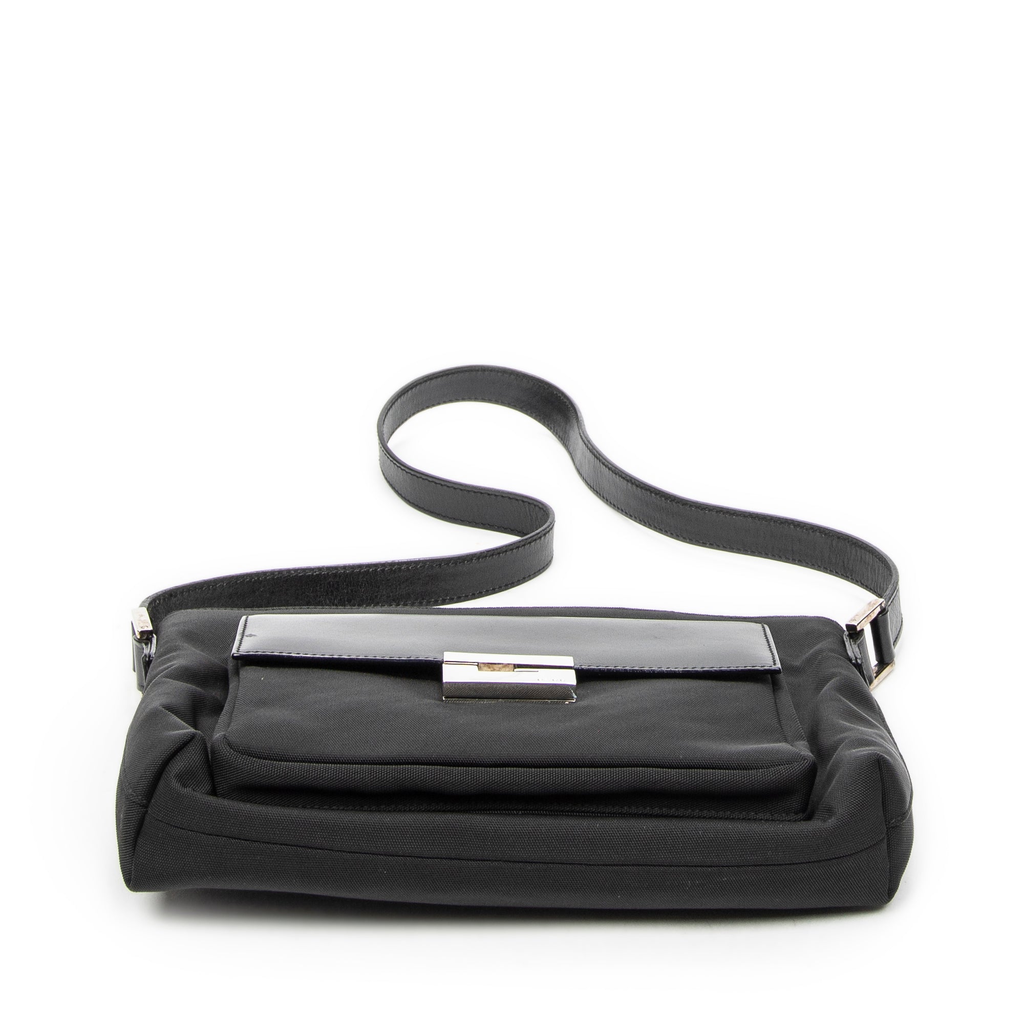 Shoulder Bag G Pushlock Shoulder Tote Black Nylon Canvas