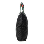 Shoulder Bag Tall Vertical Tote Black Monogrammed Nylon Canvas