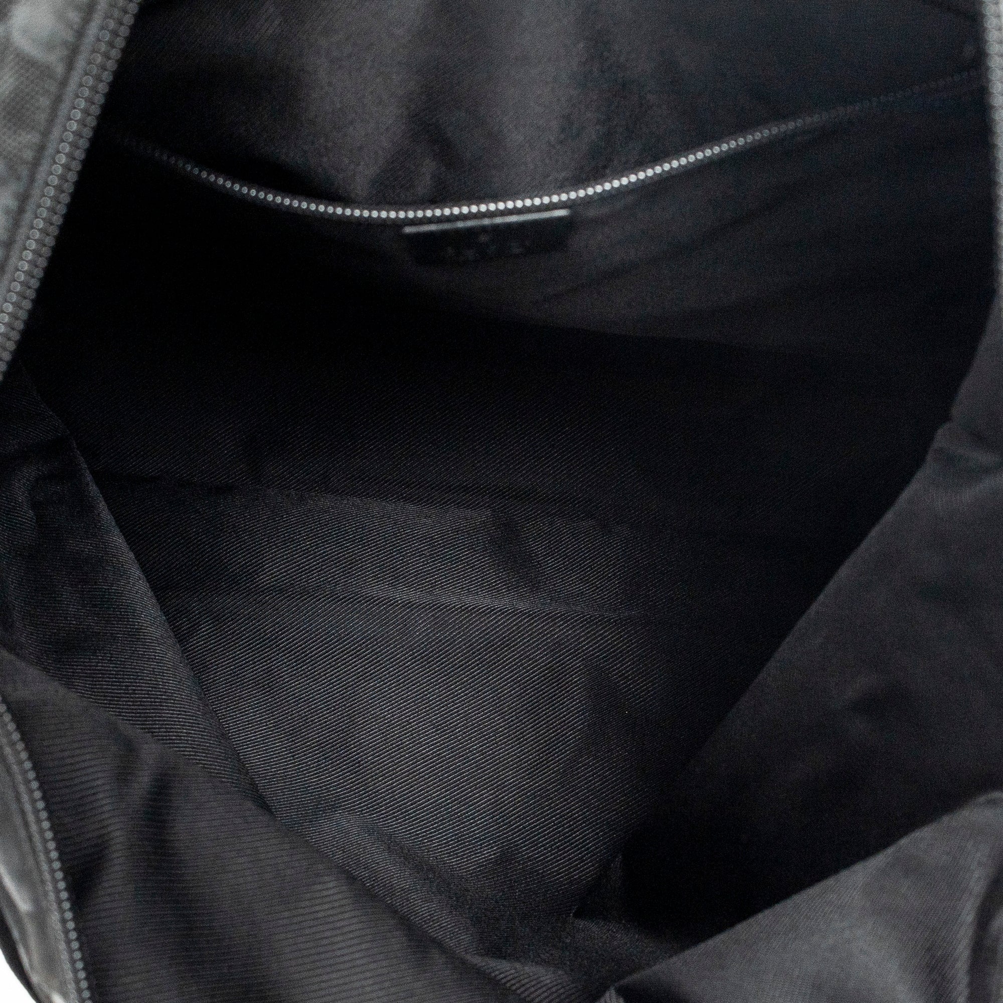 Shoulder Bag Tall Vertical Tote Black Monogrammed Nylon Canvas