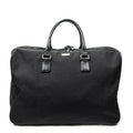 Travel Bag Double Zip Weekender Black Nylon Canvas