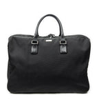 Travel Bag Double Zip Weekender Black Nylon Canvas