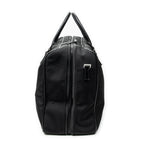 Travel Bag Double Zip Weekender Black Nylon Canvas