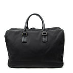 Travel Bag Double Zip Weekender Black Nylon Canvas