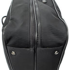 Travel Bag Double Zip Weekender Black Nylon Canvas