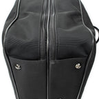 Travel Bag Double Zip Weekender Black Nylon Canvas