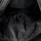 Travel Bag Double Zip Weekender Black Nylon Canvas
