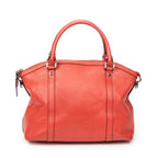 Shoulder Bag Medium GG Charm Top Handle Red Grained Calfskin Leather