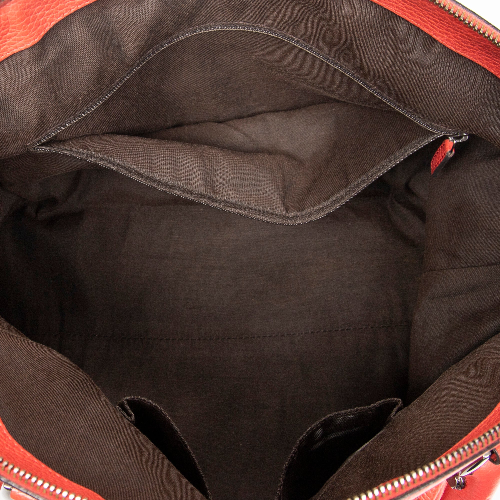 Shoulder Bag Medium GG Charm Top Handle Red Grained Calfskin Leather