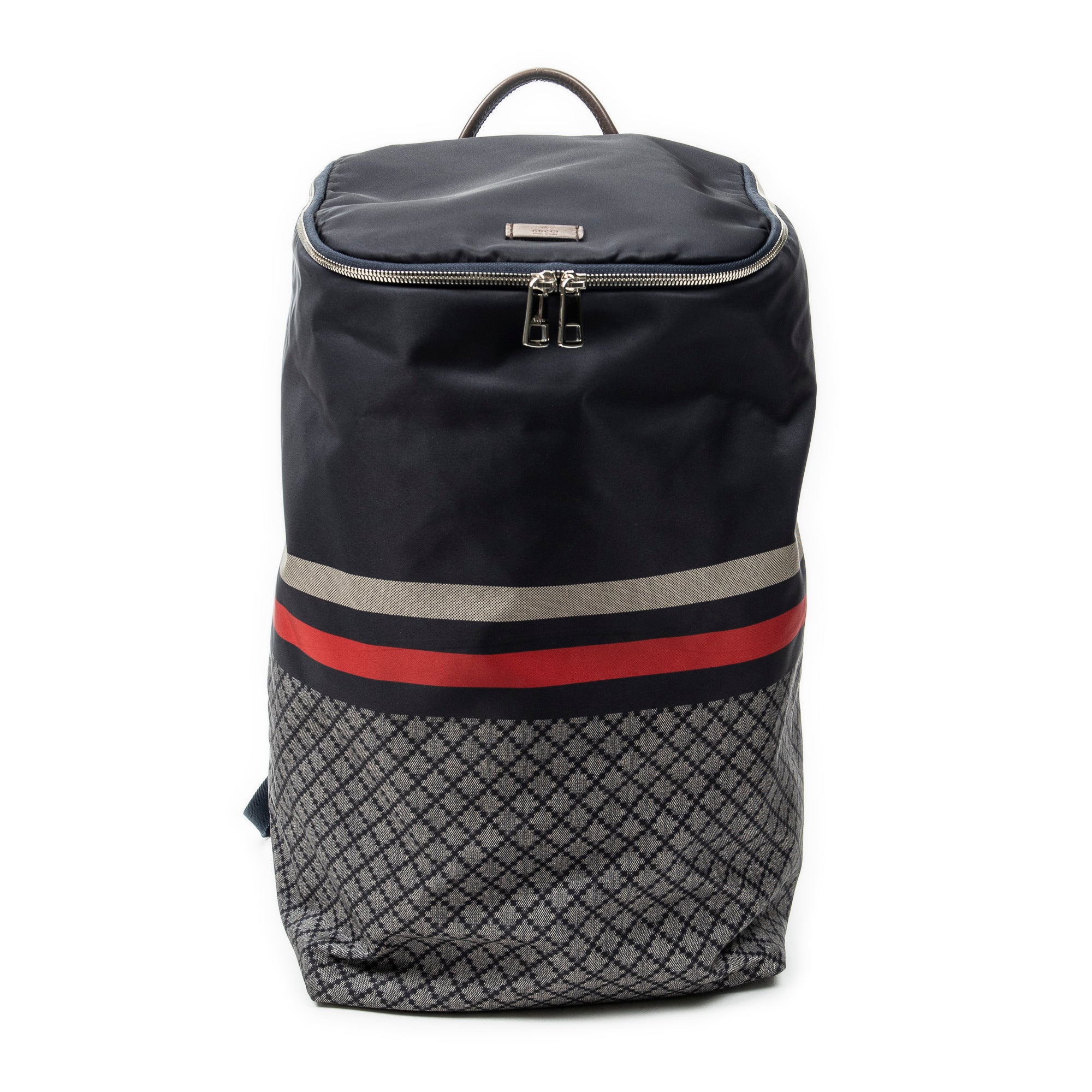 Backpack Stripe Backpack Navy Diamante Nylon Canvas