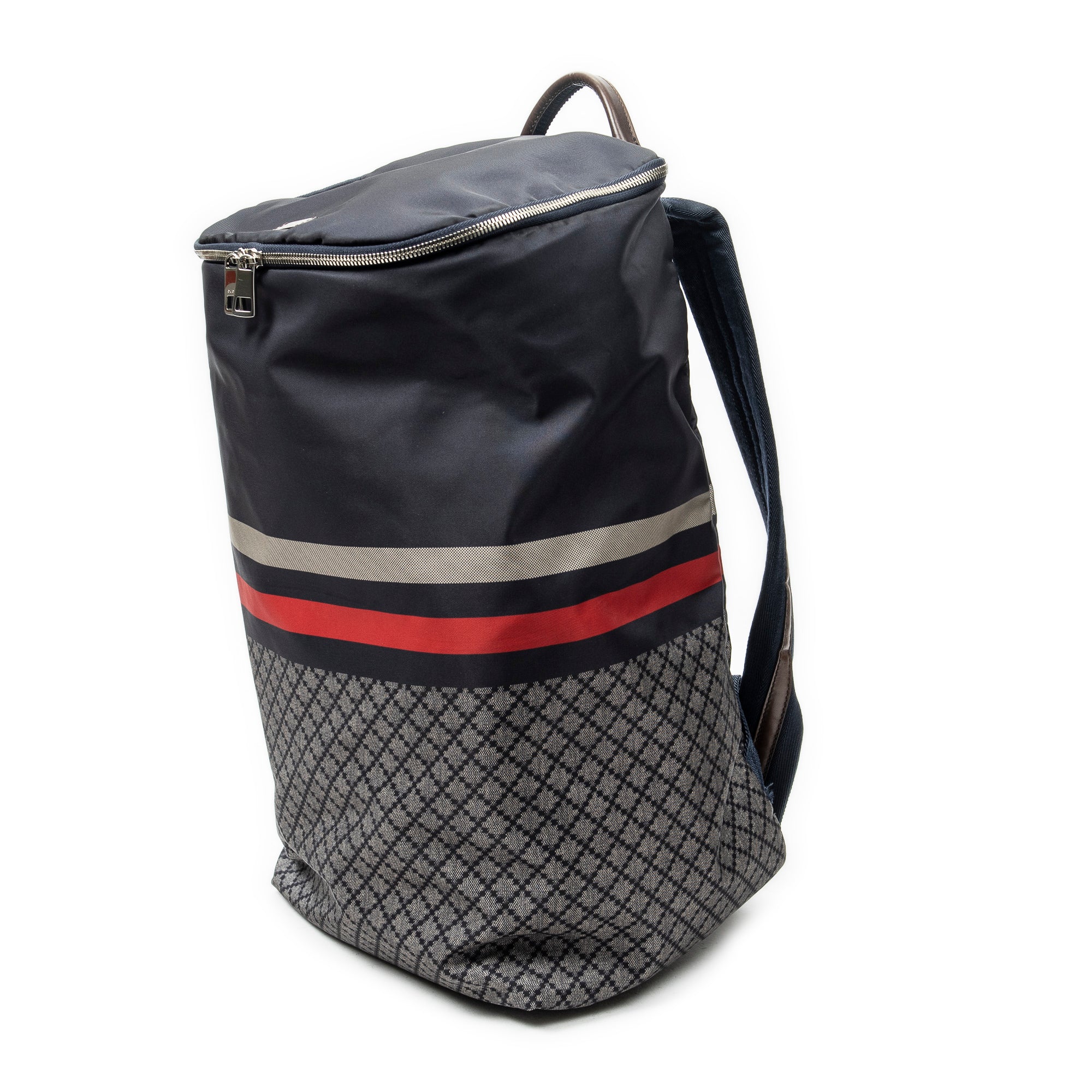 Backpack Stripe Backpack Navy Diamante Nylon Canvas