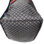 Backpack Stripe Backpack Navy Diamante Nylon Canvas