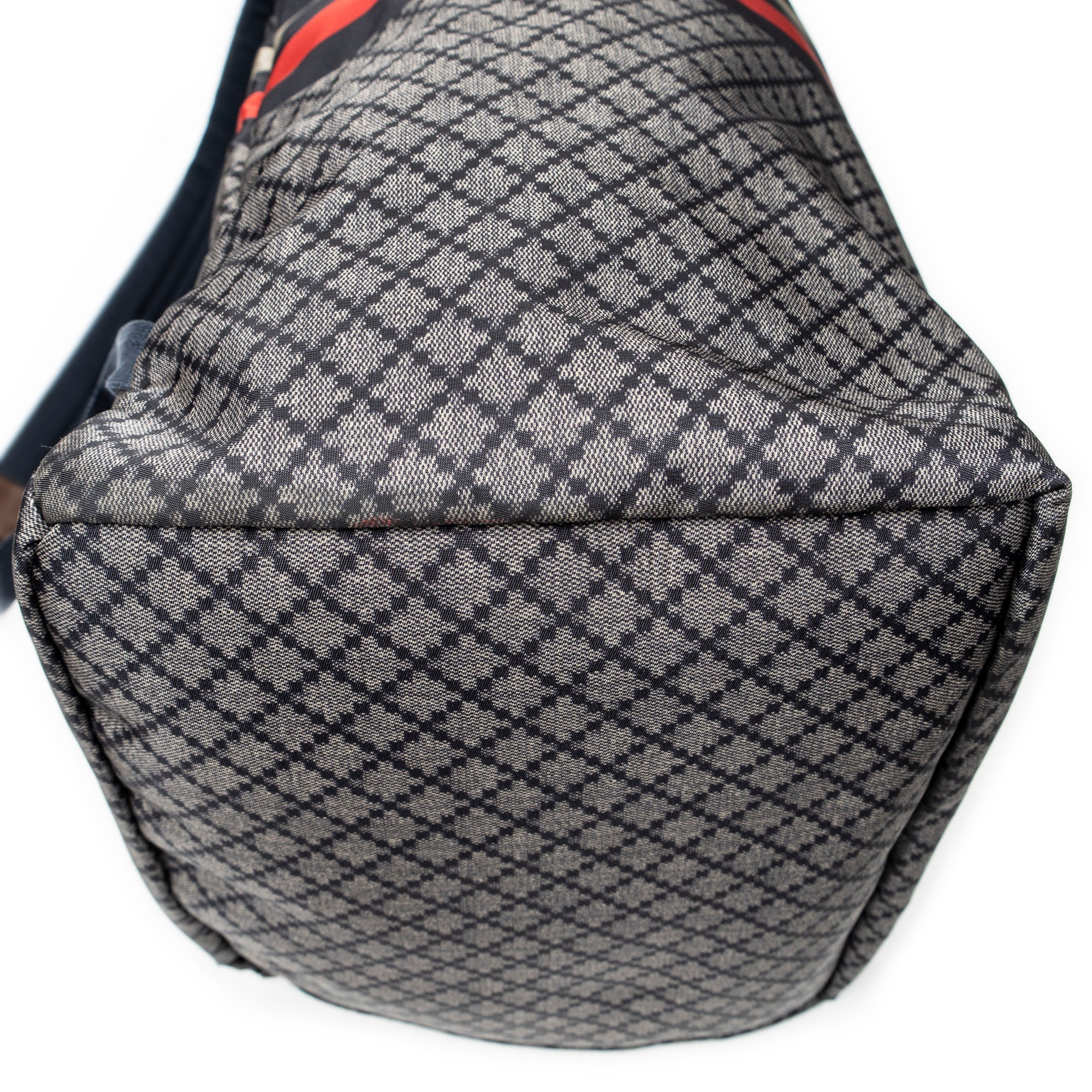 Backpack Stripe Backpack Navy Diamante Nylon Canvas