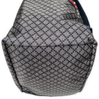 Backpack Stripe Backpack Navy Diamante Nylon Canvas