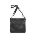 Shoulder Bag Square Zip Messenger Black Grained Leather