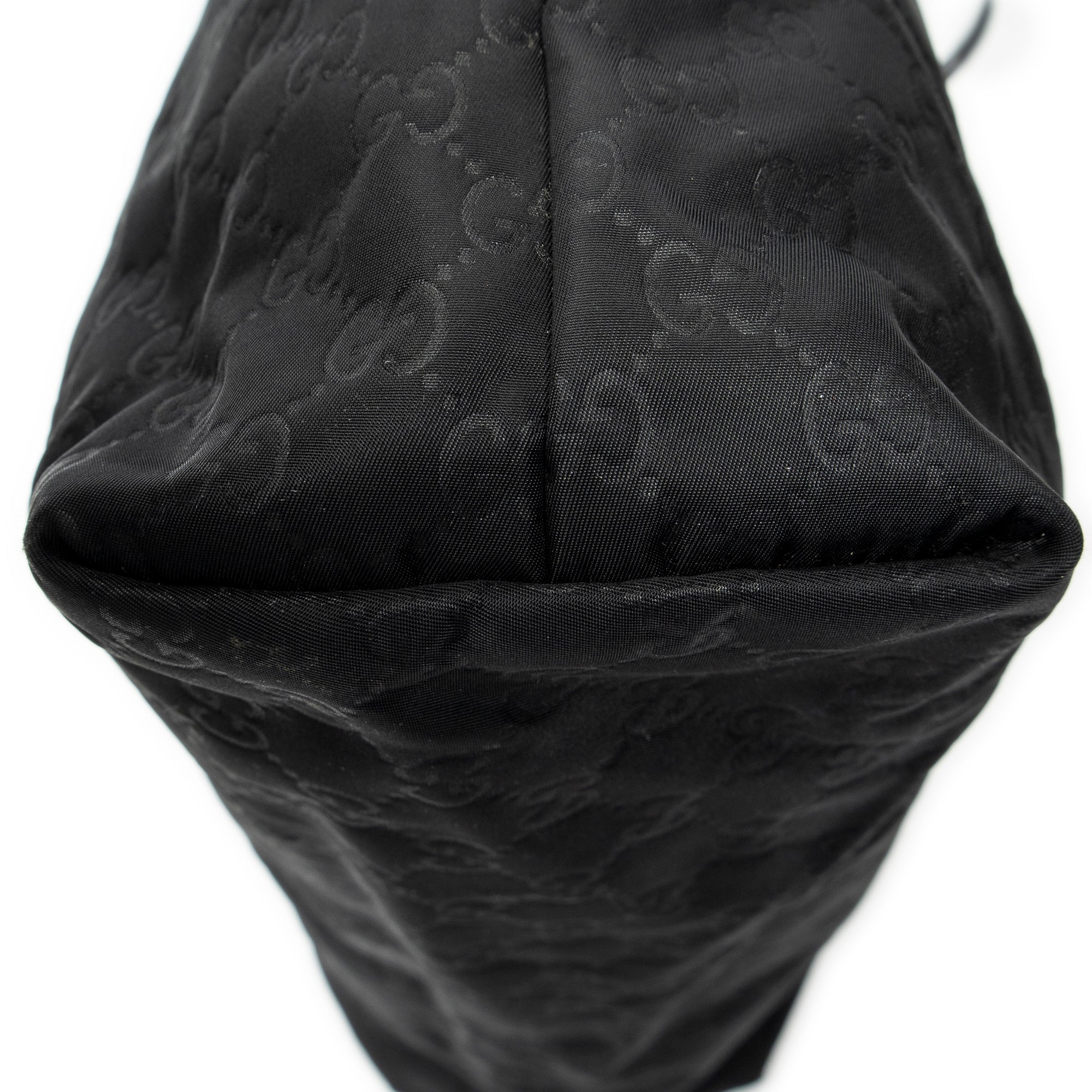 Shoulder Bag Large Shopping Tote Black Guccissima Nylon Canvas