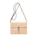 Shoulder Bag Small Jackie Flap Crossbody Beige Grained Calfskin Leather